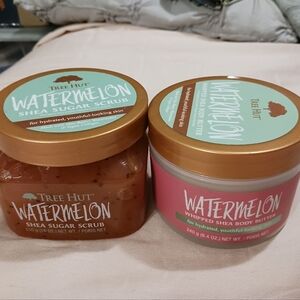 NEW!! TREE HUT Watermelon Scrub (18oz) And Whipped Butter Cream (8.4oz)